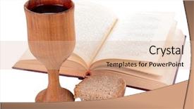  Presentation with bread - Cool new presentation design with holy communion - cup of wine bread backdrop and a lemonade colored foreground