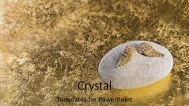  Presentation with angel wings - PPT layouts consisting of holy communion - golden angel wings background and a coral colored foreground