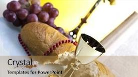 Presentation with holy - Beautiful PPT theme featuring holy communion bread wine backdrop and a gold colored foreground