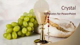  Presentation with elements - Slide deck featuring holy communion elements on white background and a lemonade colored foreground