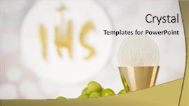  Presentation with holy mass - Amazing slide deck having holy communion elements on white backdrop and a lemonade colored foreground