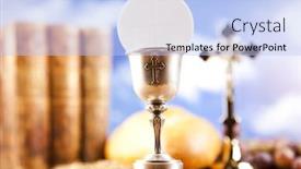  Presentation with holy - Audience pleasing presentation consisting of sacrament confirmation - holy communion backdrop and a light blue colored foreground