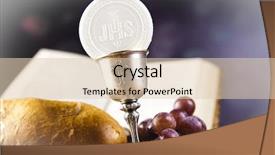  Presentation with first holy communion - Beautiful PPT theme featuring christmas composition merry christmas text made with flour on black background and cookies backdrop and a gray colored foreground