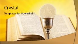  Presentation with holy - Cool new PPT theme with holy communion backdrop and a yellow colored foreground