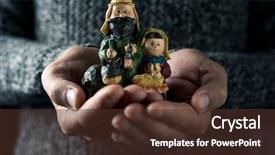  Presentation with saint joseph - Slide deck featuring holy family the child jesus background and a tawny brown colored foreground