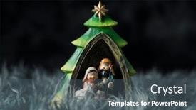  Presentation with virgin mary - Slide deck having holy family the child jesus background and a dark gray colored foreground