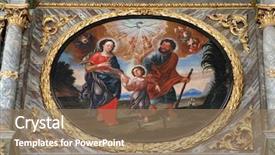  Presentation with holy - PPT layouts with holy family background and a coral colored foreground