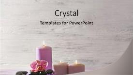  Presentation with flower candles - Amazing PPT theme having holy fire - candles with spa stones backdrop and a  colored foreground