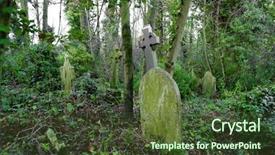  Presentation with cemetery - Audience pleasing presentation consisting of holy ghost - overgrown grave yard nunhead cemetery backdrop and a tawny brown colored foreground