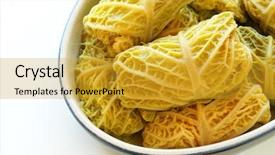  Presentation with cabbage - Amazing slide deck having holy gorund - cabbage rolls holishkes backdrop and a  colored foreground