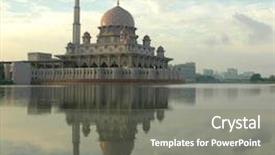  Presentation with malaysia - Slides consisting of holy gorund - floating mosque malaysia background and a  colored foreground