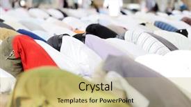  Presentation with prayer - Slides featuring holy gorund - islamic prayer background and a yellow colored foreground