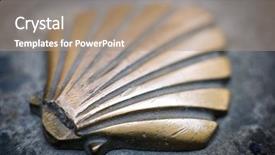  Presentation with clam shell - Amazing PPT layouts having holy gorund - santiago shell close up backdrop and a coral colored foreground