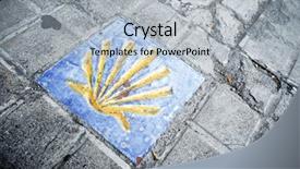  Presentation with shell - Amazing presentation theme having holy gorund - santiago shell close up backdrop and a light gray colored foreground