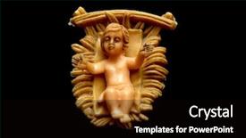  Presentation with christmas jesus - Theme consisting of christmas crib - holy jesus background and a black colored foreground