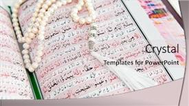  Presentation with rosary - Beautiful theme featuring holy koran with rosary beads backdrop and a lemonade colored foreground