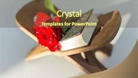  Presentation with literature - Beautiful presentation featuring traditional literature - holy kuran and red flower backdrop and a tawny brown colored foreground