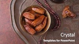  Presentation with ramadan - Colorful presentation theme enhanced with holy life - ramadan kareem background stock photo backdrop and a tawny brown colored foreground