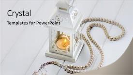  Presentation with rosary - Presentation with holy life - small white lamp with rosary background and a light gray colored foreground