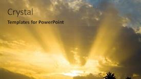  Presentation with holy - Presentation theme consisting of holy light background and a coral colored foreground