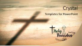  Presentation with holy mass - Presentation theme consisting of holy mass - easter message against sea background and a lemonade colored foreground