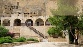  Presentation with monastery - Slides enhanced with holy-monastery-of-agios-neophytos background and a coral colored foreground