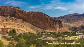  Presentation with armenia - Beautiful PPT theme featuring holy-mother-of-god-church backdrop and a tawny brown colored foreground