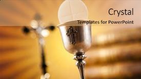  Presentation with holy - PPT layouts with holy of communion background and a coral colored foreground