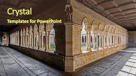  Presentation with gothic - Presentation theme with holy orders - cloister of the s bento background and a tawny brown colored foreground