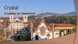 Presentation with gothic - PPT theme having holy orders - s bento monastery in santo background and a light blue colored foreground