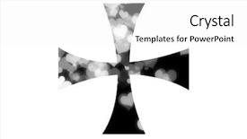  Presentation with knights - Colorful PPT theme enhanced with holy orders - teutonic knights flag backdrop and a  colored foreground