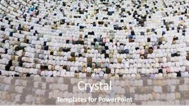  Presentation with together - Audience pleasing presentation theme consisting of holy orders - thousands of crowded people standing backdrop and a gray colored foreground