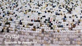  Presentation with order - Colorful slides enhanced with holy orders - thousands of crowded people standing backdrop and a gray colored foreground