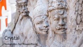  Presentation with cave - Slide deck featuring holy power - detail of entrance to gupteshwor background and a light gray colored foreground