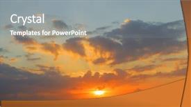  Presentation with strong - Presentation theme consisting of holy power - sunset sunrise with strong color background and a gray colored foreground