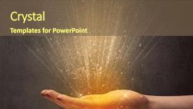 Presentation with light - PPT theme enhanced with holy power - yellow ray of light coming background and a  colored foreground