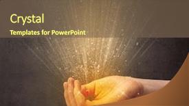  Presentation with holy - Presentation theme enhanced with holy power - yellow ray of light coming background and a  colored foreground