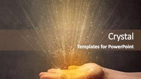  Presentation with holy - Cool new slides with holy power - yellow ray of light coming backdrop and a coral colored foreground