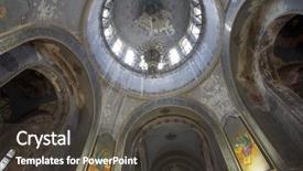  Presentation with holy - Amazing slide deck having holy sophia cathedral in harbin backdrop and a dark gray colored foreground