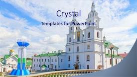  Presentation with holy spirit - Beautiful PPT theme featuring holy spirit in minsk backdrop and a sky blue colored foreground