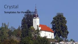  Presentation with kings - Presentation design consisting of holy-three-kings-church background and a teal colored foreground