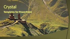  Presentation with church - Beautiful presentation theme featuring holy trinity church near mount backdrop and a tawny brown colored foreground