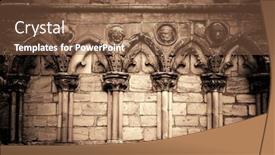  Presentation with united kingdom - Presentation theme having holyrood-abbey-in-edinburgh-united background and a tawny brown colored foreground