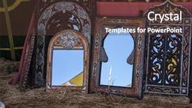  Presentation with arabic - Slide set with home accessories - arabic handicrafts mirrors with hand-carved background and a tawny brown colored foreground