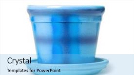  Presentation with white flowers of jasmine - PPT theme having home accessories - beautiful flowerpot isolated on white background and a  colored foreground