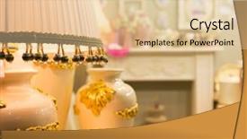  Presentation with luxury - Cool new presentation design with home accessories - table luxury lamp yellow colors backdrop and a lemonade colored foreground