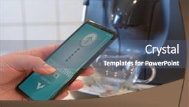  Presentation with iot smart home - Audience pleasing presentation consisting of home and internet of things backdrop and a ocean colored foreground