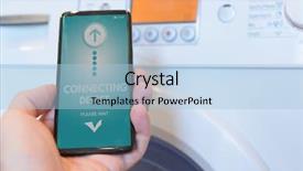  Presentation with iot smart home - Cool new PPT theme with home and internet of things backdrop and a light blue colored foreground