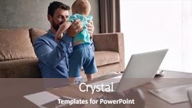  Presentation with home care - Theme enhanced with home and taking care background and a gray colored foreground