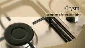  Presentation with home appliances - Cool new presentation with home appliances - close up shot of stove backdrop and a coral colored foreground